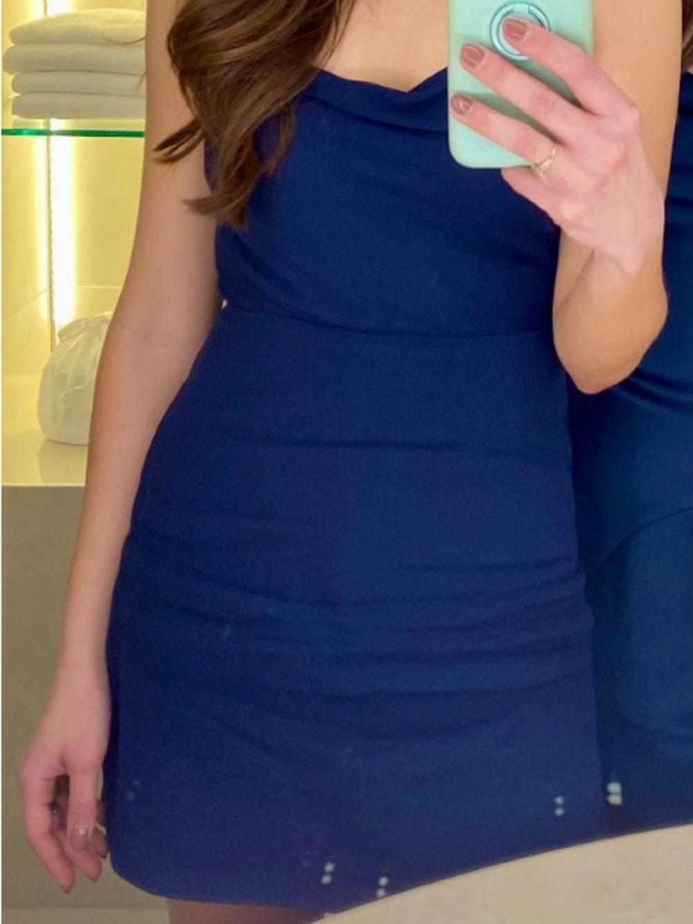 Aritzia Sunday Best Spencer Mini Dress – Navy Blue – XS – Wedding Guest Dress